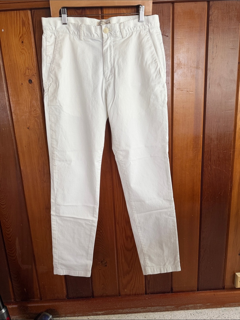 Club Monaco White Men's Connor Modern Slim Chino Pants BNWOT 31 x 31